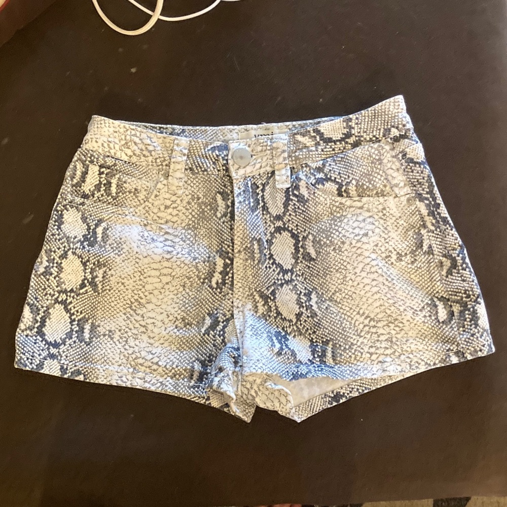 Snake Print Jean Shorts for Women